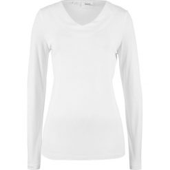 Shirt z dekoltem w serek, długi rękaw bonprix biały. Białe koszulki damskie bonprix, bez wzorów, z dekoltem w serek, z długim rękawem. Za 29,99 zł.