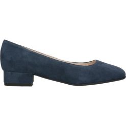 Czółenka MIHO. Niebieskie buty ślubne damskie marki Gino Rossi, ze skóry, na płaskiej podeszwie. Za 249,90 zł.