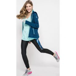 Salewa - Bluza. Niebieskie bluzy damskie Salewa, z nadrukiem, z elastanu, bez rękawów, z kapturem. W wyprzedaży za 299,90 zł.