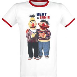 Ulica Sezamkowa Ernie & Bert T-Shirt biały/czerwony. Białe t-shirty męskie z nadrukiem marki Ulica Sezamkowa, l, z okrągłym kołnierzem. Za 62,90 zł.