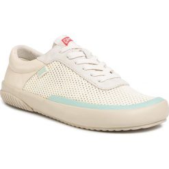 Tenisówki CAMPER - Peu Rambla Vulcan K200806-001 Beige. Brązowe półbuty damskie Camper, bez wzorów, ze skóry, bez zapięcia. W wyprzedaży za 269,00 zł.