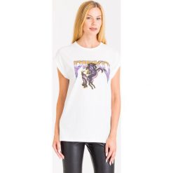 T-SHIRT PINKO. Białe t-shirty damskie Pinko, s, z nadrukiem, z bawełny, z okrągłym kołnierzem. Za 389,00 zł.