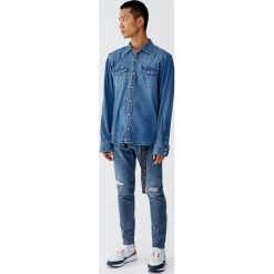 Jeansy carrot fit premium fantasy. Szare jeansy męskie marki Pull&Bear, m, bez wzorów. Za 139,00 zł.