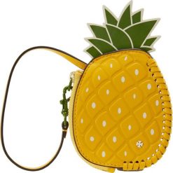 Portfele damskie: Tory Burch PINEAPPLE COIN POUCH KEY FOB Portfel daisy