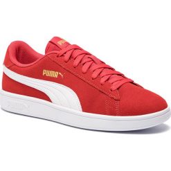 Sneakersy PUMA - Smash V2 364989 22 High Risk Red/White/Gold. Czerwone sneakersy męskie Puma, na co dzień, bez wzorów, ze skóry, eleganckie, bez zapięcia. W wyprzedaży za 149,99 zł.