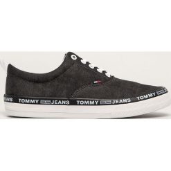 Tommy Jeans - Tenisówki. Szare trampki męskie Tommy Jeans, bez wzorów, z jeansu, na sznurówki. Za 299,90 zł.