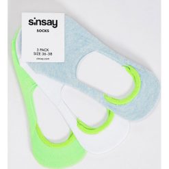 Kapcie damskie: 3 pary stopek – Turkusowy