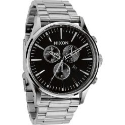 Biżuteria i zegarki męskie: Zegarek męski Black Nixon Sentry Chrono A3861000