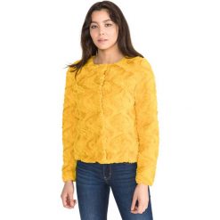 Vero Moda Curl Futro Żółty. Żółte kurtki damskie Vero Moda, na wiosnę, xl, bez wzorów, z poliesteru, bez kaptura. Za 175,95 zł.