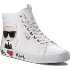 Sneakersy KARL LAGERFELD - KL60150 White Lthr. Białe półbuty damskie KARL LAGERFELD, ze skóry. W wyprzedaży za 619,00 zł.