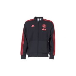 Bluzy dresowe adidas MUFC PRE JKT. Czarne bluzy męskie Adidas, m, bez wzorów, z dresówki, bez kołnierzyka, bez rękawów, bez kaptura. Za 174,50 zł.