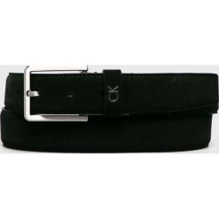 Calvin Klein - Pasek skórzany. Czarne paski męskie Calvin Klein, w paski, ze skóry. W wyprzedaży za 139,90 zł.
