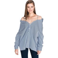 Pinko Frida Bluzka Niebieski. Niebieskie bluzki damskie Pinko, m, w paski, z bawełny, bez kołnierzyka, bez rękawów. Za 1164,95 zł.