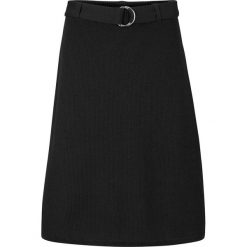 Spódnica ze sztywniejszej dzianiny z paskiem bonprix czarny. Czarne spódniczki damskie bonprix, z dzianiny. Za 84,99 zł.