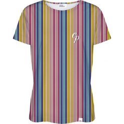 Colour Pleasure Koszulka damska CP-030 264 niebiesko-żółta r. XL/XXL. Niebieskie bluzki damskie marki Colour pleasure, xl. Za 70,35 zł.