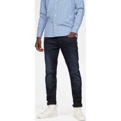 G-Star Raw - Jeansy 3301 slim. Niebieskie jeansy męskie G-Star RAW, z aplikacjami, retro. W wyprzedaży za 439,90 zł.