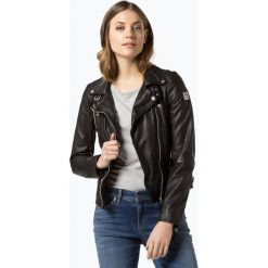 Bomberki damskie: Freaky Nation - Damska kurtka skórzana – Biker Princess, czarny