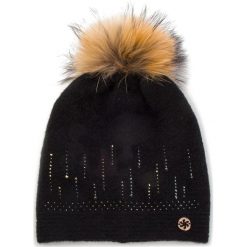 Czapka GRANADILLA - Soft Wool Swaroski JG5301 Black 001. Czarne czapki zimowe damskie Granadilla, z elastanu. Za 439,00 zł.