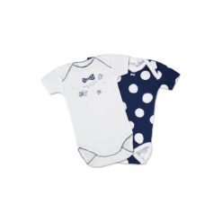 ABSORBA Girls Baby Body z krótkim rękawem, 2 szt., kolor marine. Szare body niemowlęce marki Absorba, z bawełny, z krótkim rękawem. Za 77,00 zł.