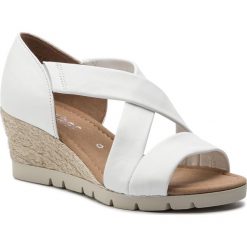 Espadryle GABOR - 22.853.50 Weiss (Jute). Białe espadryle damskie Gabor, bez wzorów, ze skóry, bez obcasa, na obcasie. W wyprzedaży za 349,00 zł.