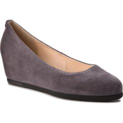 Półbuty HÖGL - 6-104202 Darkgrey 6600. Szare półbuty damskie na koturnie marki HÖGL, z materiału. W wyprzedaży za 359,00 zł.