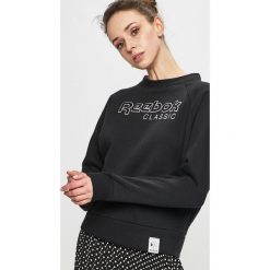 Reebok Classic - Bluza. Czarne bluzy damskie Reebok Classic, s, z nadrukiem, z bawełny, bez rękawów, bez kaptura. W wyprzedaży za 219,90 zł.