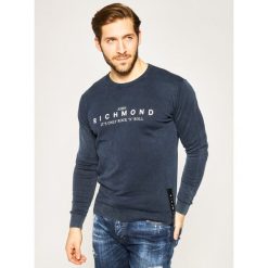 Sweter John Richmond Cancun RMP20035MA. Niebieskie swetry męskie John Richmond, m, bez wzorów, klasyczne, z klasycznym kołnierzykiem, bez kaptura. W wyprzedaży za 259,00 zł.