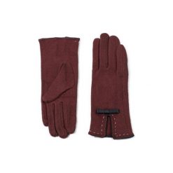 Rękawiczki Bordeaux Rude. Czerwone rękawiczki damskie Art of Polo, bez wzorów. Za 35,90 zł.