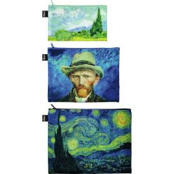 Saszetki Zip Pockets Museum 3 szt. Vincent van Gogh. Szare saszetki damskie marki LOQI, średnie. Za 63,00 zł.