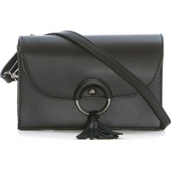 Torebki klasyczne damskie: Skórzana torebka w kolorze czarnym – 20 x 13 x 7 cm