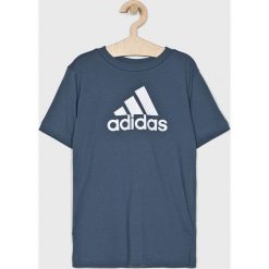 Adidas Performance - T-shirt dziecięcy 140 - 176 cm. Szare t-shirty chłopięce adidas Performance, z nadrukiem, z bawełny, bez rękawów. Za 69,90 zł.