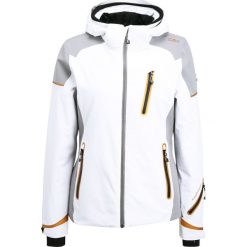 CMP WOMAN ZIP HOOD JACKET Kurtka narciarska bianco. Białe kurtki sportowe damskie CMP, z elastanu. W wyprzedaży za 974,35 zł.