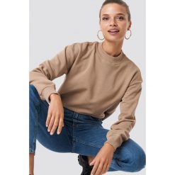 NA-KD Basic Bluza basic - Brown. Brązowe bluzy rozpinane damskie NA-KD Basic, prążkowane. Za 100,95 zł.