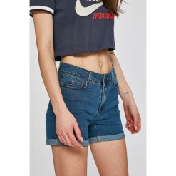 Vero Moda - Szorty Hot Seven. Niebieskie szorty damskie Vero Moda, s, bez wzorów, z elastanu, casualowe. W wyprzedaży za 59,90 zł.