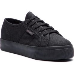 Tenisówki SUPERGA - 2730 Cotu S00C3N0 Total Black 997. Czarne półbuty damskie Superga, na co dzień, z gumy, na płaskiej podeszwie. W wyprzedaży za 209,00 zł.