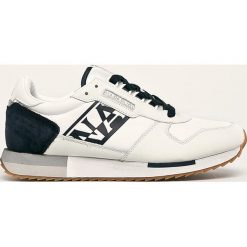 Napapijri - Buty. Białe sneakersy męskie Napapijri, ze skóry, na sznurówki. W wyprzedaży za 399,90 zł.
