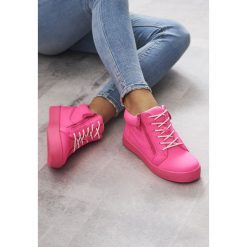 Fuksjowe Neonowe Sneakersy Let It Go. Sneakersy damskie Renee, ze skóry. Za 69,99 zł.