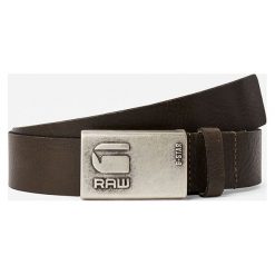 G-Star Raw - Pasek skórzany. Pomarańczowe paski męskie G-Star RAW, w paski, ze skóry, retro. W wyprzedaży za 219,90 zł.