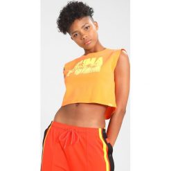 T-shirty damskie: Fenty PUMA by Rihanna SLEEVELESS CROP Tshirt z nadrukiem orange pop
