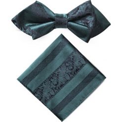Mucha z poszetką MUZ0003206. Żółte muszki męskie Giacomo Conti, na ślub cywilny, bez wzorów, z jedwabiu, eleganckie. Za 129,00 zł.