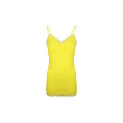Bluzki Guess W62H25 W5RO0. Żółte bluzki damskie Guess, z aplikacjami, bez kołnierzyka, bez rękawów. Za 129,00 zł.
