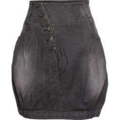 Spódnica dżinsowa z plisą guzikową bonprix czarny denim. Czarne spódniczki damskie bonprix, bez wzorów, z denimu, plisowane. Za 89,99 zł.