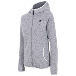 Bluzy polarowe: 4F Damska Bluza H4Z17 pld002 Jasny Szary Melanż S