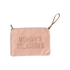 Saszetka w kolorze jasnoróżowym - (S)33 x (W)23 x (G)3 cm. Różowe saszetki damskie Childhome, My Bag's, w paski, z materiału, bez dodatków. W wyprzedaży za 139,95 zł.