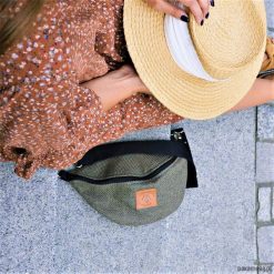 Nerka / torebka Mili Belt Bag L - ciemna zieleń. Żółte nerki damskie Pakamera, bez wzorów, z tkaniny, bez dodatków. Za 149,00 zł.