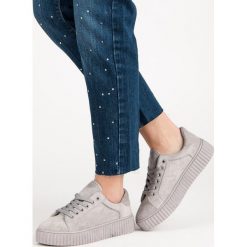 SZARE ZAMSZOWE CREEPERSY. Szare creepersy damskie marki SEASTAR, z zamszu. Za 53,00 zł.