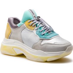 Sneakersy BRONX - 66167-K BX 1525 Off White/Turquoise/Yellow. Szare półbuty damskie Bronx, z zamszu. W wyprzedaży za 339,00 zł.