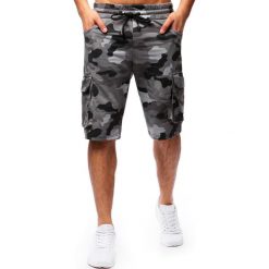 Spodenki i szorty męskie: Spodenki dresowe męskie camo szare (sx0686)