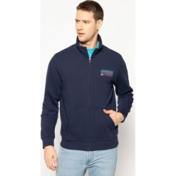 Bluza Napapijri Bastia FZ NP0A4E1T. Niebieskie bluzy męskie Napapijri, xxl, bez wzorów, z bawełny, bez kołnierzyka, bez rękawów, bez kaptura. W wyprzedaży za 359,00 zł.