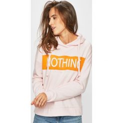 Only - Bluza. Różowe bluzy damskie ONLY, s, z nadrukiem, z bawełny, bez rękawów, z kapturem. W wyprzedaży za 59,90 zł.